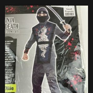 Child Ninja of Death Deluxe Cosplay Costume Set - Size Small 4-6  NWT